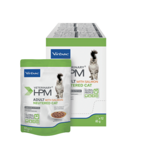 Veterinary HPM Chat Adult Neutered Saumon — 12 x 85 g