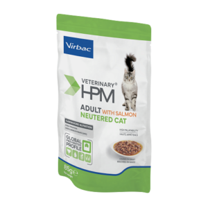Veterinary HPM Chat Adult Neutered Saumon — 12 x 85 g